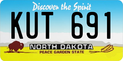 ND license plate KUT691