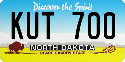 ND license plate KUT700