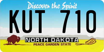 ND license plate KUT710