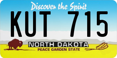 ND license plate KUT715