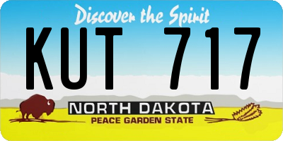 ND license plate KUT717