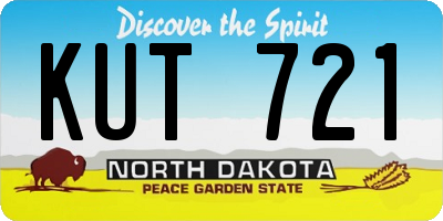 ND license plate KUT721