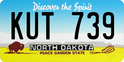 ND license plate KUT739