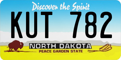 ND license plate KUT782