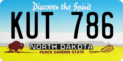 ND license plate KUT786