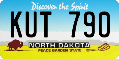 ND license plate KUT790