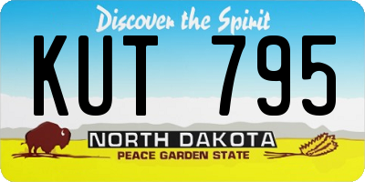 ND license plate KUT795