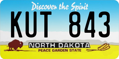 ND license plate KUT843