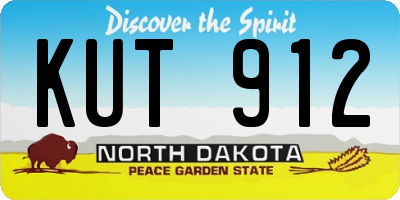 ND license plate KUT912