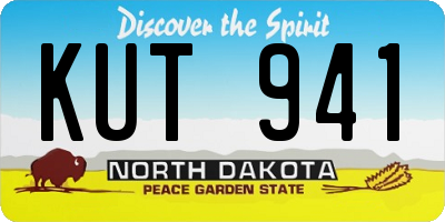 ND license plate KUT941
