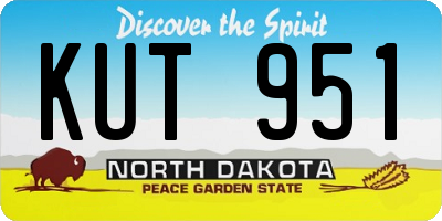 ND license plate KUT951