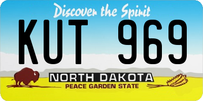 ND license plate KUT969