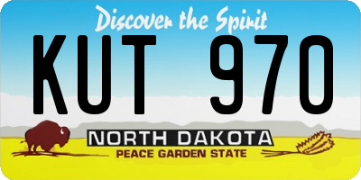 ND license plate KUT970