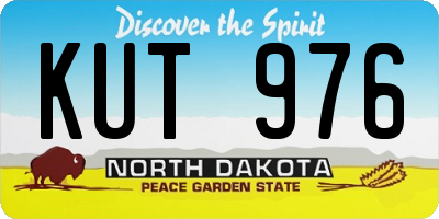 ND license plate KUT976