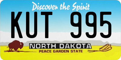 ND license plate KUT995