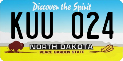 ND license plate KUU024