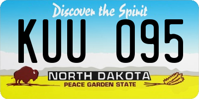 ND license plate KUU095