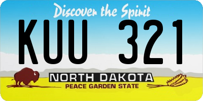 ND license plate KUU321