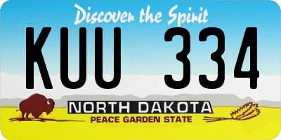ND license plate KUU334