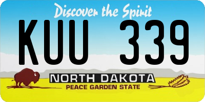 ND license plate KUU339