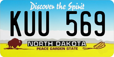 ND license plate KUU569