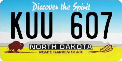 ND license plate KUU607