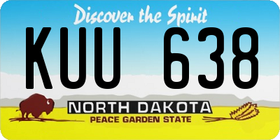 ND license plate KUU638