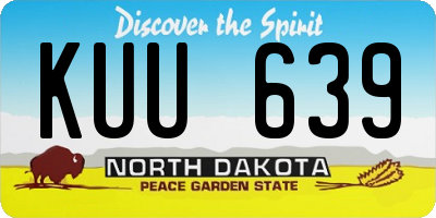 ND license plate KUU639