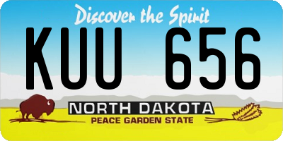ND license plate KUU656