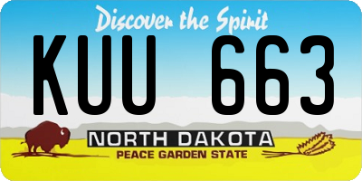ND license plate KUU663