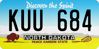 ND license plate KUU684