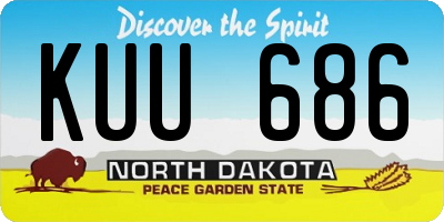 ND license plate KUU686
