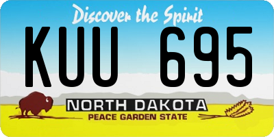 ND license plate KUU695