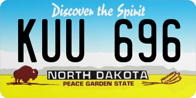 ND license plate KUU696