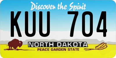 ND license plate KUU704
