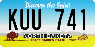 ND license plate KUU741