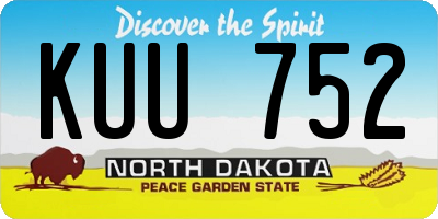 ND license plate KUU752
