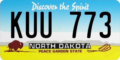 ND license plate KUU773