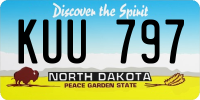 ND license plate KUU797