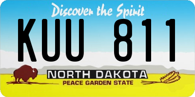 ND license plate KUU811