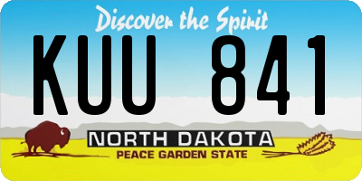 ND license plate KUU841
