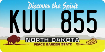 ND license plate KUU855