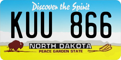 ND license plate KUU866