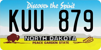 ND license plate KUU879