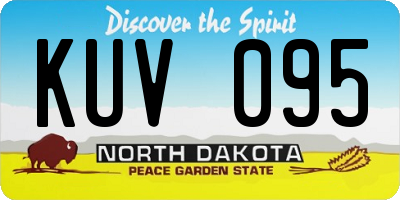 ND license plate KUV095