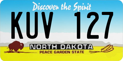 ND license plate KUV127
