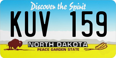 ND license plate KUV159