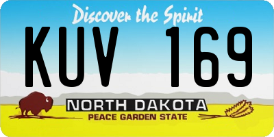 ND license plate KUV169