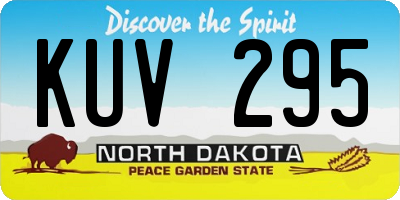 ND license plate KUV295