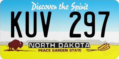 ND license plate KUV297